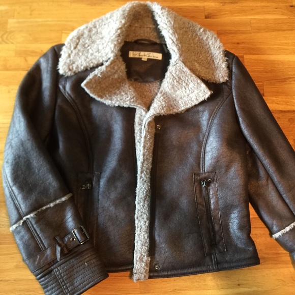 Kenneth Cole Women's Brown Sheering Jacket - Picture 1 of 3
